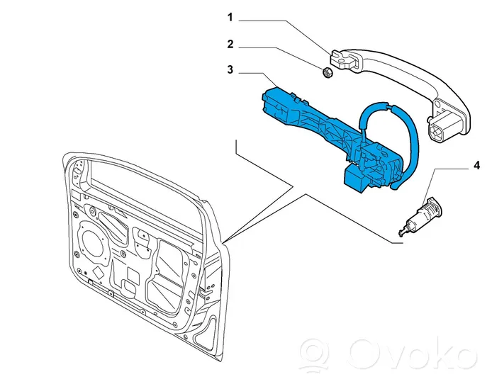 Alfa Romeo Mito Maniglia esterna/staffa portiera anteriore 51877975