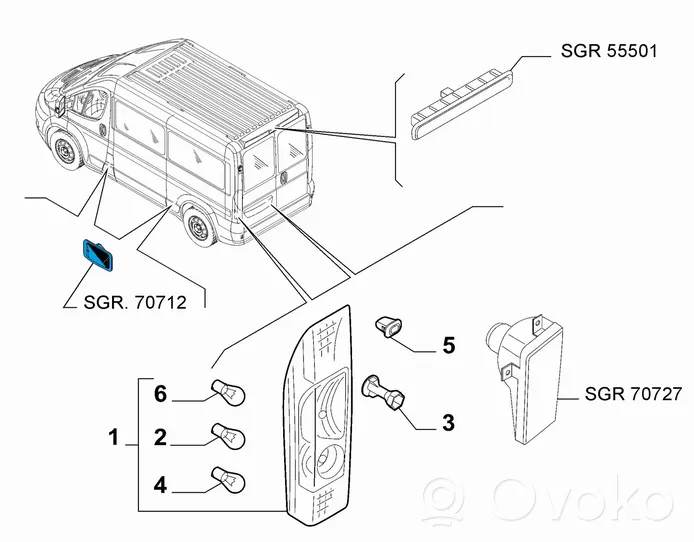 Fiat Ducato Front fender indicator light 71749250