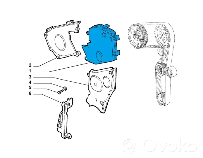 Lancia Musa Osłona paska / łańcucha rozrządu 46530188