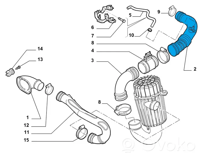 Fiat Ducato Rura / Wąż dolotowy powietrza 1350798080