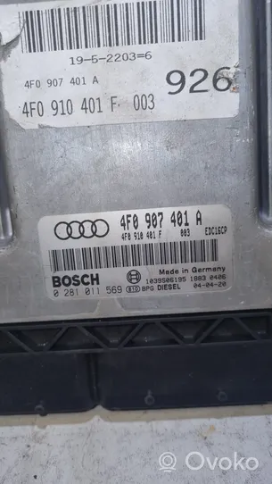 Audi A6 S6 C6 4F Variklio valdymo blokas 4F0907401A