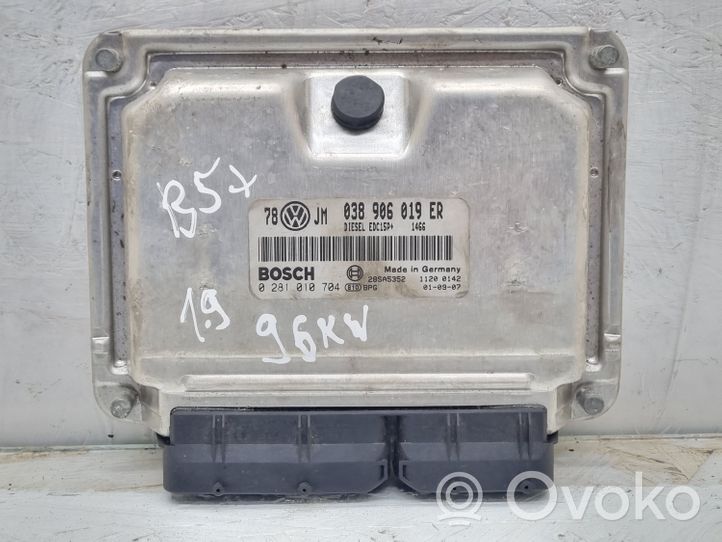 Volkswagen PASSAT B5.5 Sterownik / Moduł ECU 038906019ER