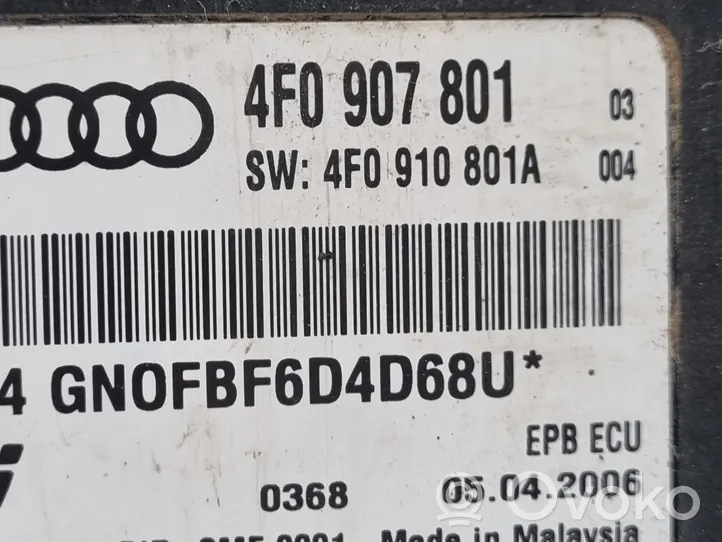 Audi A6 S6 C6 4F Rokas bremžu vadības modulis 4F0907801