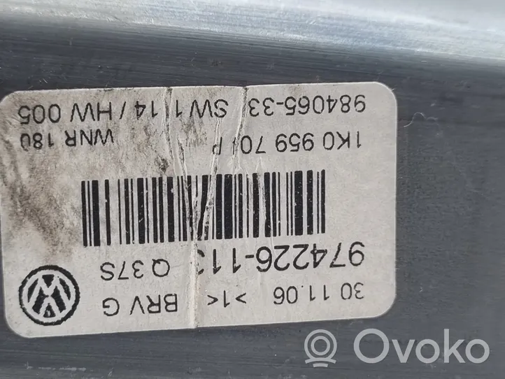 Volkswagen PASSAT B6 Silniczek podnoszenia szyby drzwi tylnych 1K0959704P