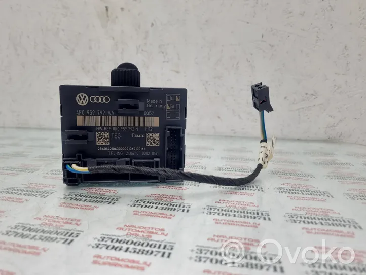 Audi A6 S6 C6 4F Door control unit/module 4F0959792AA