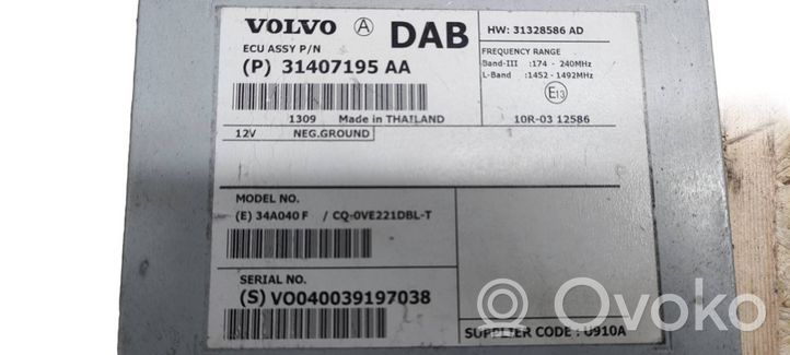 Volvo V40 Moduł / Sterownik anteny 31407195AA