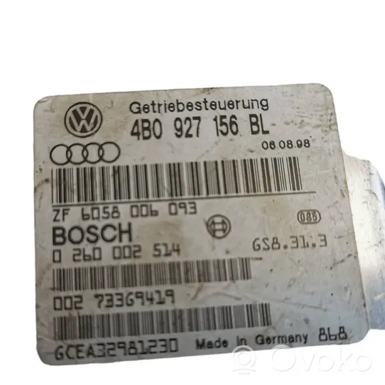 Audi A6 S6 C5 4B Pavarų dėžės valdymo blokas 4B0927156BL