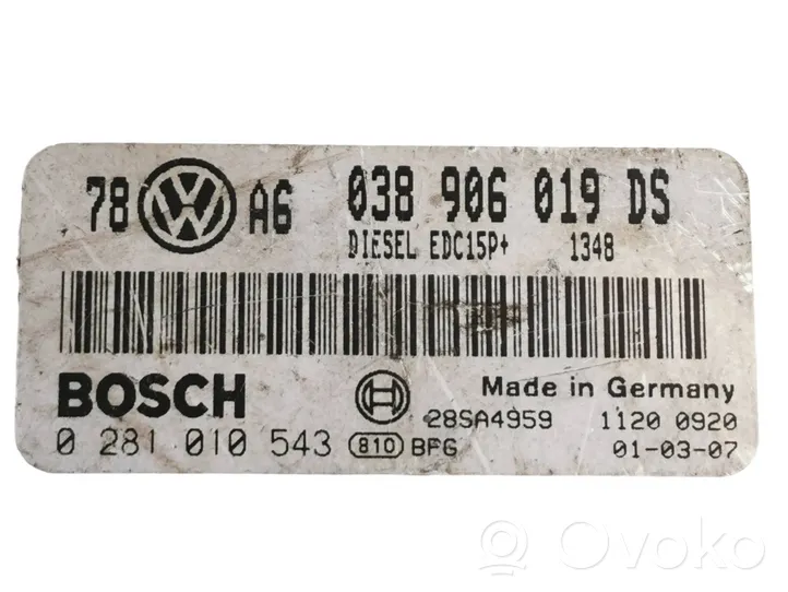 Volkswagen PASSAT B5.5 Centralina/modulo del motore 038906019DS