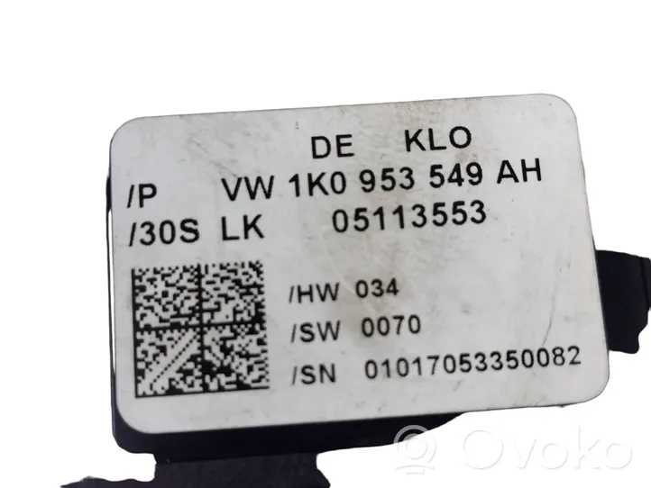 Audi A3 S3 A3 Sportback 8P Stūres stāvokļa (leņķa) sensors 1K0953549AH