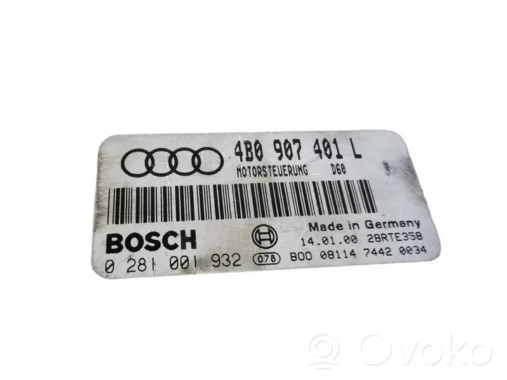 Audi A6 S6 C5 4B Calculateur moteur ECU 4B0907401L