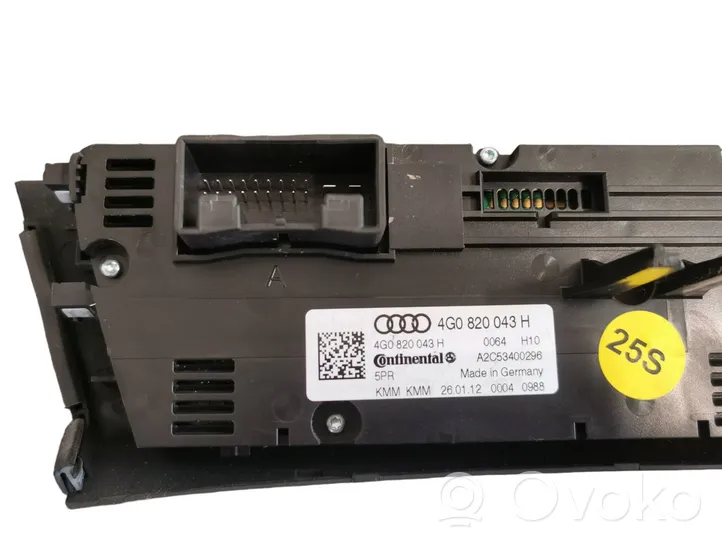 Audi A6 C7 Oro kondicionieriaus/ klimato/ pečiuko valdymo blokas (salone) 4G0820043H