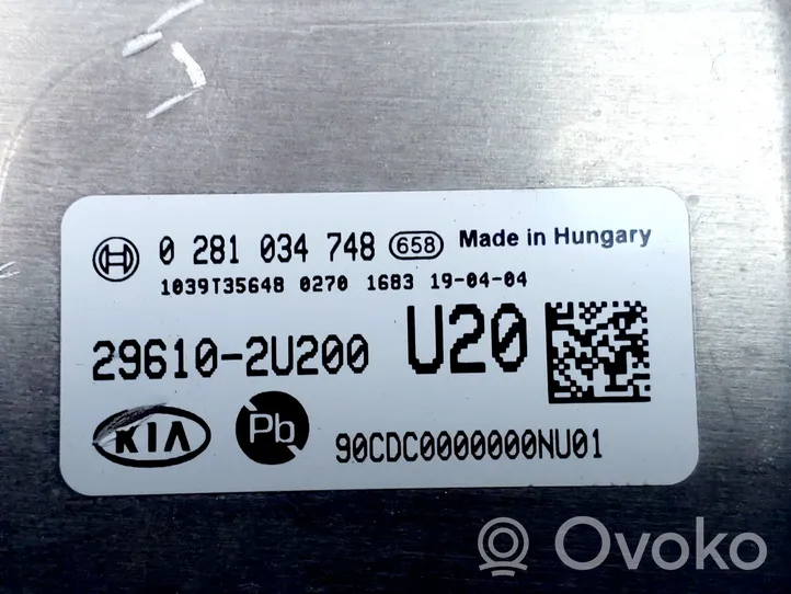 KIA Ceed Sterownik / Moduł ECU 296102U200