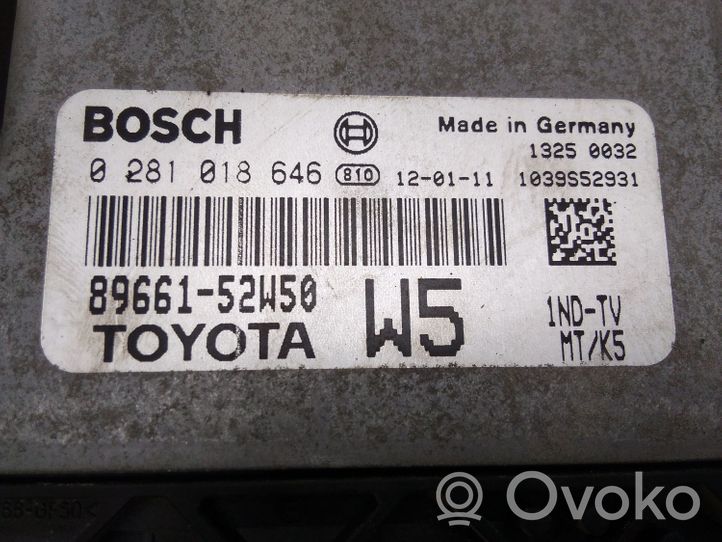 Toyota Verso-S Moottorin ohjainlaite/moduuli 8966152W50