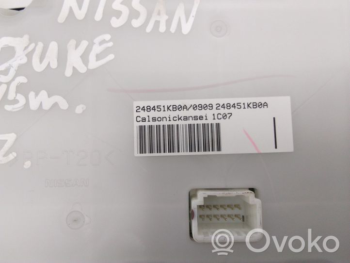 Nissan Juke I F15 Sisätuulettimen ohjauskytkin 248451KB0A