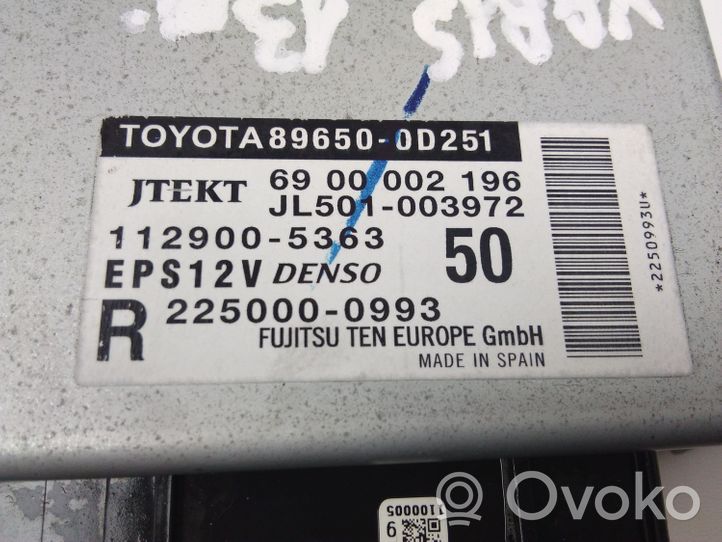 Toyota Yaris Power steering control unit/module 1129005363