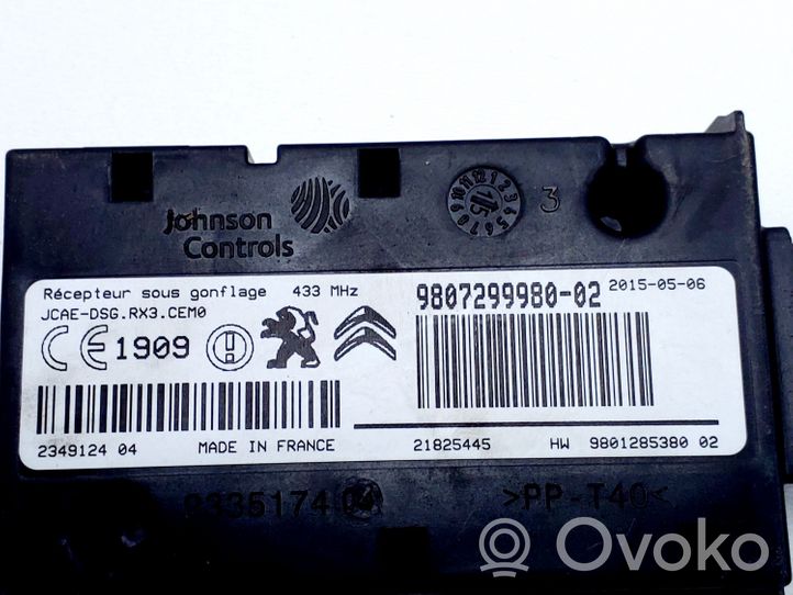 Citroen C4 I Module de pression des pneus 9807299980