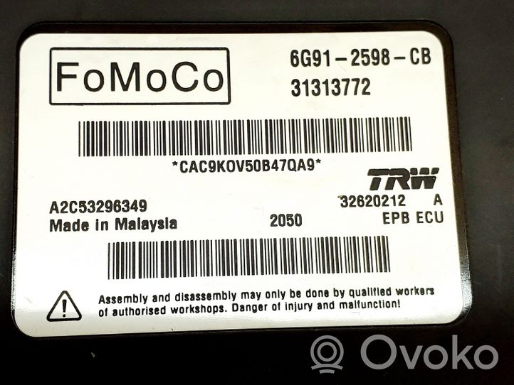 Volvo XC70 Unité de contrôle, module EMF frein arrière 6G912598CB