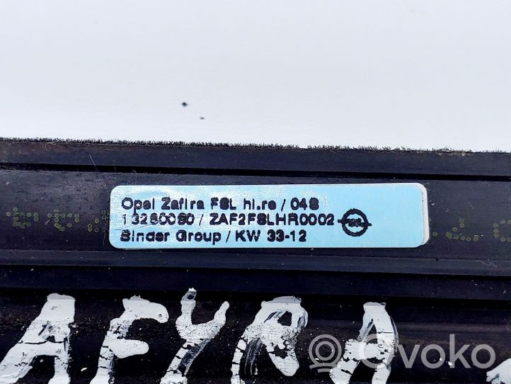 Opel Zafira C Rear door glass trim molding 13260080