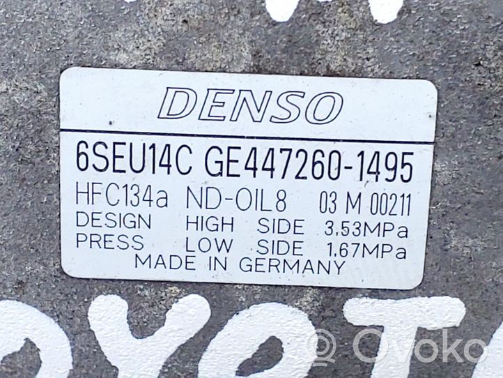 Toyota Avensis T270 Oro kondicionieriaus kompresorius (siurblys) GE4472601495