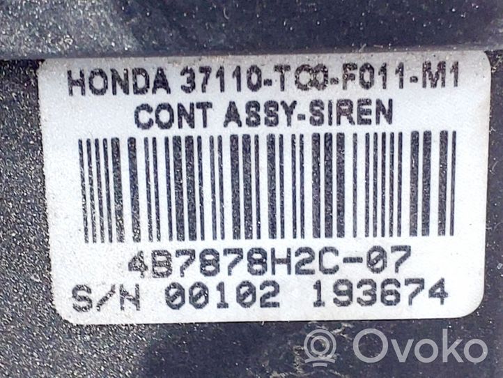Honda Accord Alarmes antivol sirène 37110TC0F011M1