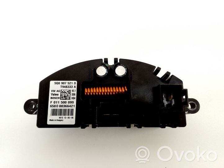 Volkswagen Golf VII Heater blower motor/fan resistor 5Q0907521D