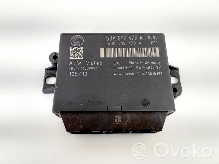 Skoda Rapid (NH) Unité de commande, module PDC aide au stationnement 5J0919475A