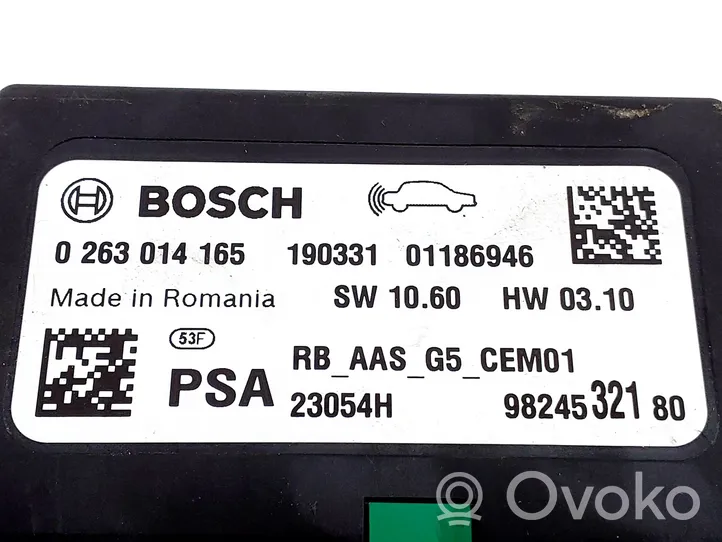 Opel Grandland X Pysäköintitutkan (PCD) ohjainlaite/moduuli 9824532180