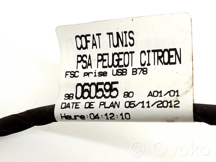 Citroen C4 Grand Picasso Câble adaptateur AUX 9806059580