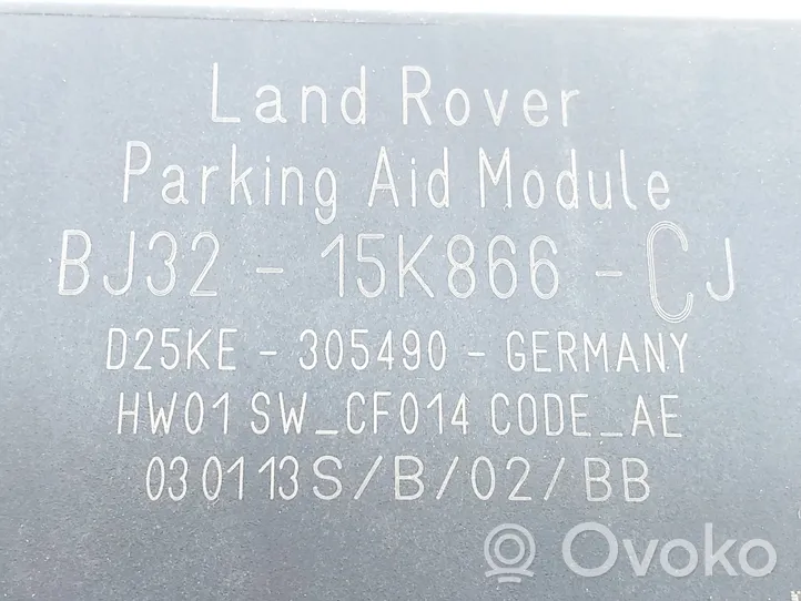 Land Rover Range Rover Evoque L538 Parkavimo (PDC) daviklių valdymo blokas BJ3215K866CJ