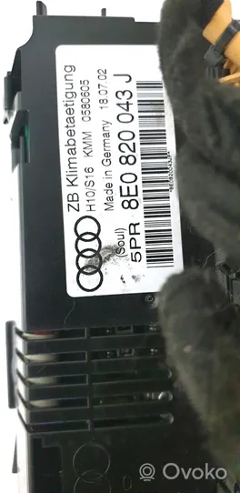 Audi A4 S4 B6 8E 8H Module unité de contrôle climatisation 8E0820043J