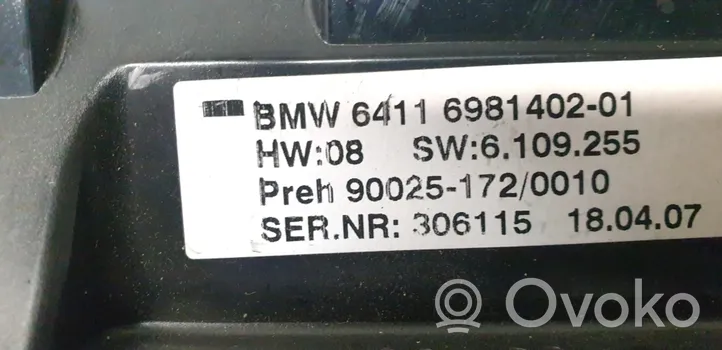 BMW 7 E65 E66 Moduł / Sterownik klimatyzacji 64.11-6981402-01