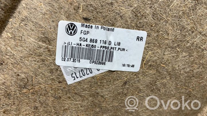 Volkswagen Golf VII Apmušimas galinių durų (obšifke) 5G4868116D