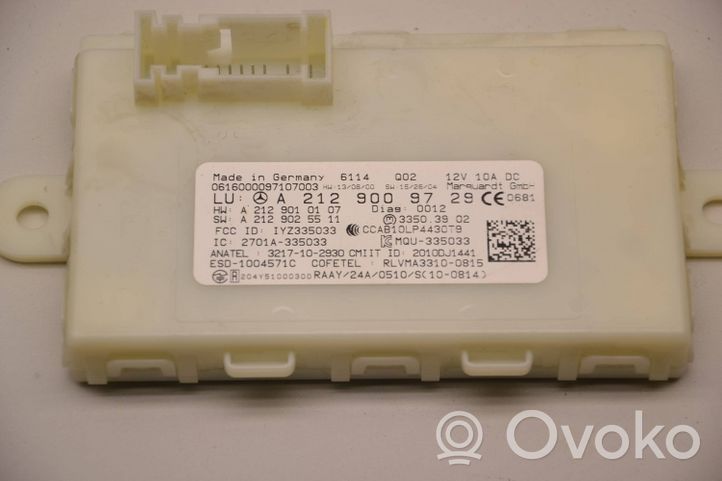 Mercedes-Benz GLE (W166 - C292) Module de contrôle sans clé Go A2129009729