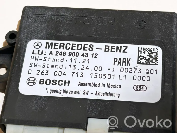 Mercedes-Benz B W246 W242 Pysäköintitutkan (PCD) ohjainlaite/moduuli A2469004312