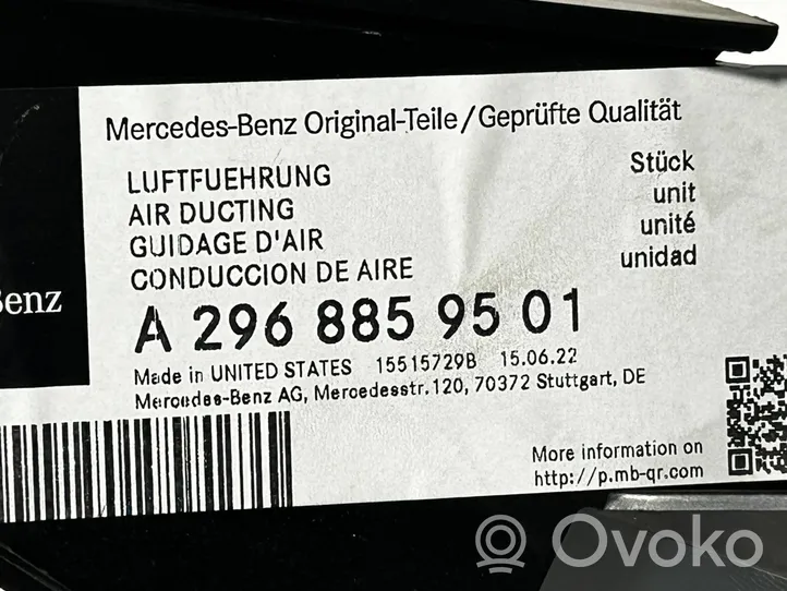 Mercedes-Benz EQS V297 Staffa di rinforzo montaggio del paraurti anteriore A2968859501