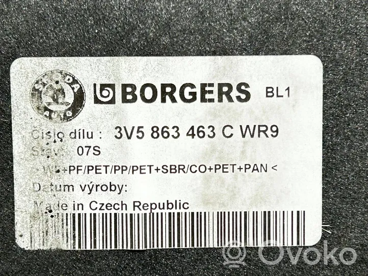 Skoda Superb B8 (3V) Wykładzina podłogowa bagażnika 3V5863463C