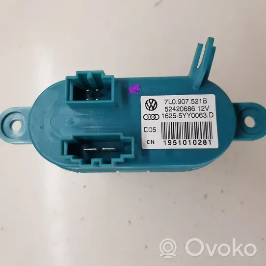 Volkswagen Sharan Heater blower motor/fan resistor 7L0907521B