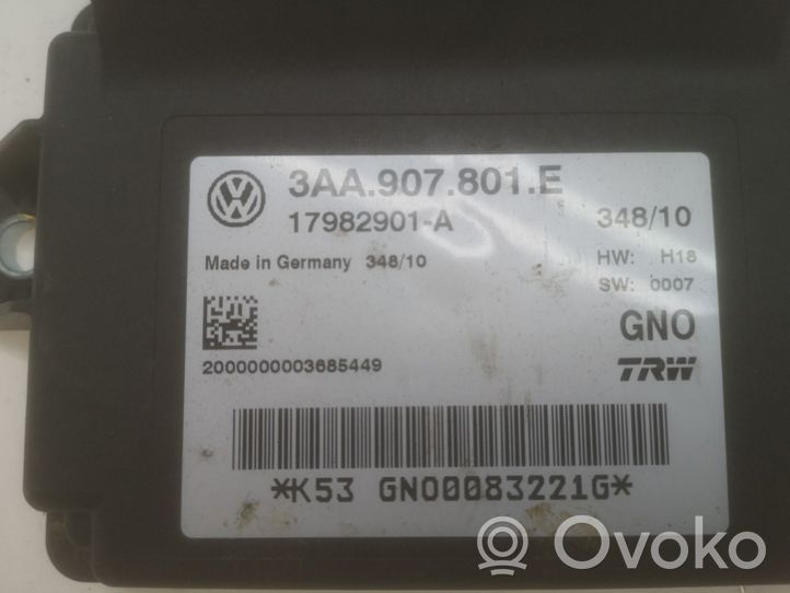Volkswagen PASSAT CC Moduł / Sterownik hamulca ręcznego 3AA907801E