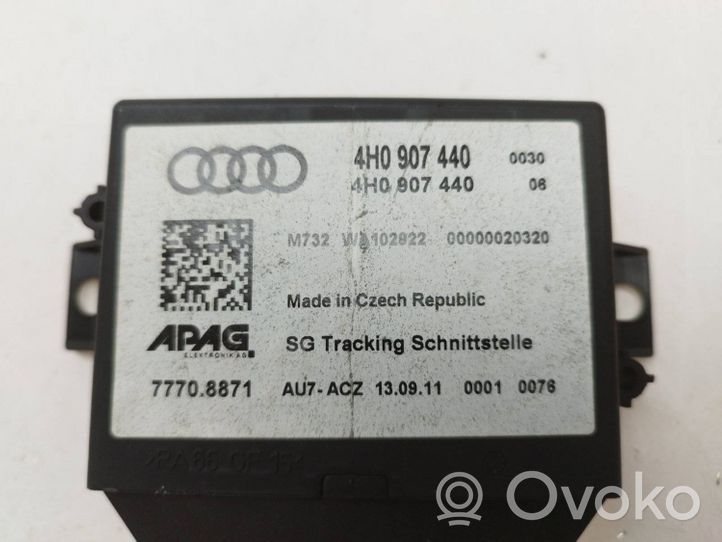Audi A7 S7 4G Unité de commande, module PDC aide au stationnement 4H0907440