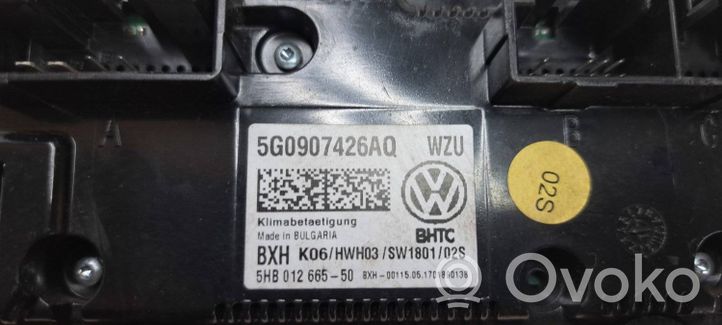 Volkswagen Golf Sportsvan Oro kondicionieriaus/ klimato/ pečiuko valdymo blokas (salone) 5G0907426AQ