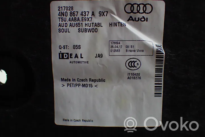 Audi A8 S8 D5 Wykładzina podłogowa bagażnika 4N0867437A