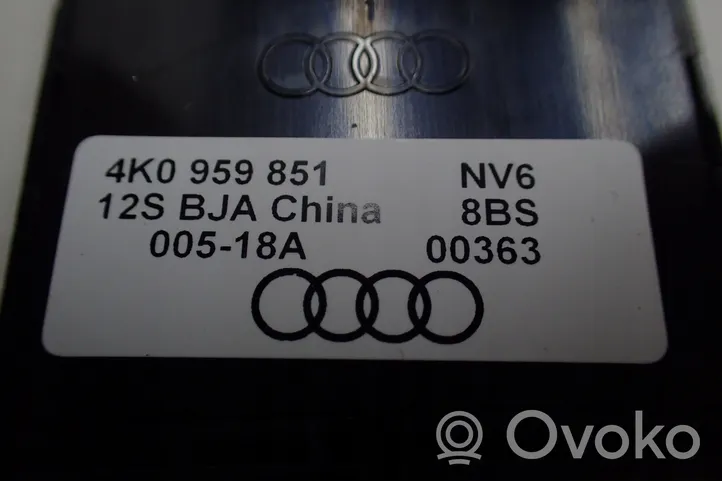 Audi A6 S6 C8 4K Sähkötoimisen ikkunan ohjauskytkin 4K0959851