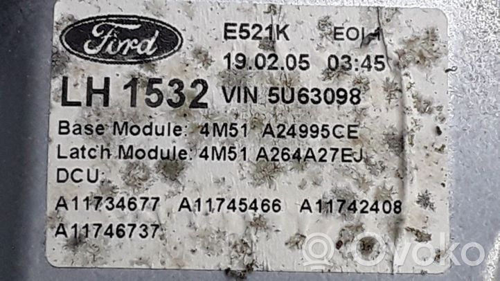 Ford Focus Mehāniskais aizmugurē loga pacelšanas mehānisms 4M51A24995CE