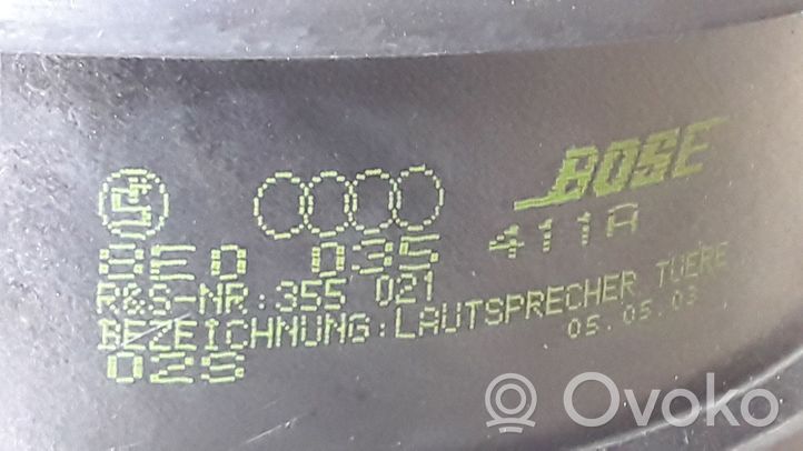 Audi A4 S4 B6 8E 8H Altavoz de la puerta delantera 8E0035411A