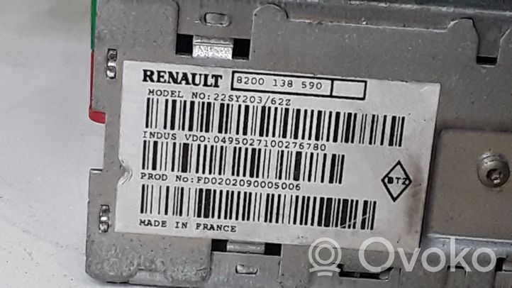 Renault Vel Satis Unité principale radio / CD / DVD / GPS 8200057668A