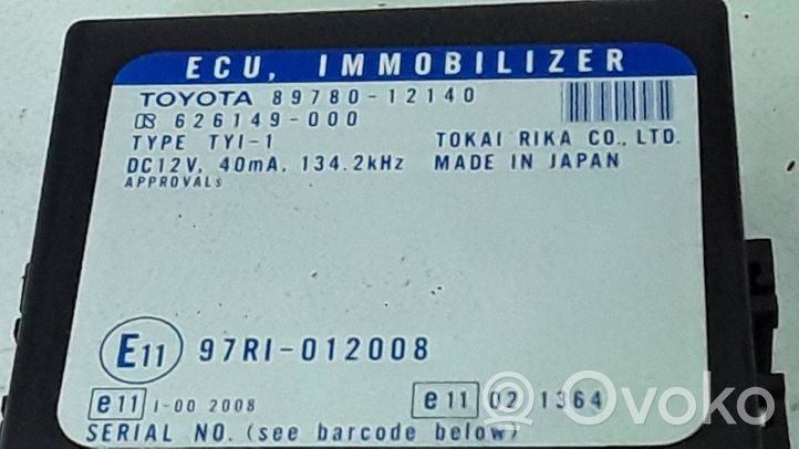 Toyota Corolla E120 E130 Moduł / Sterownik immobilizera 8978012140