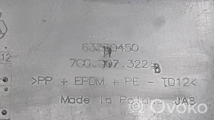 Volkswagen Crafter Takapuskurin kulmaosan verhoilu 63330450