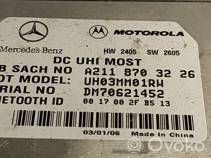 Mercedes-Benz C W203 Moduł / Sterownik Bluetooth A2118703226