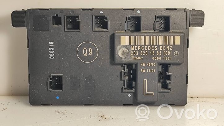 Mercedes-Benz C W203 Door control unit/module 2038201585