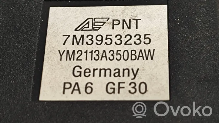 Volkswagen Sharan Hazard light switch 7M3953235